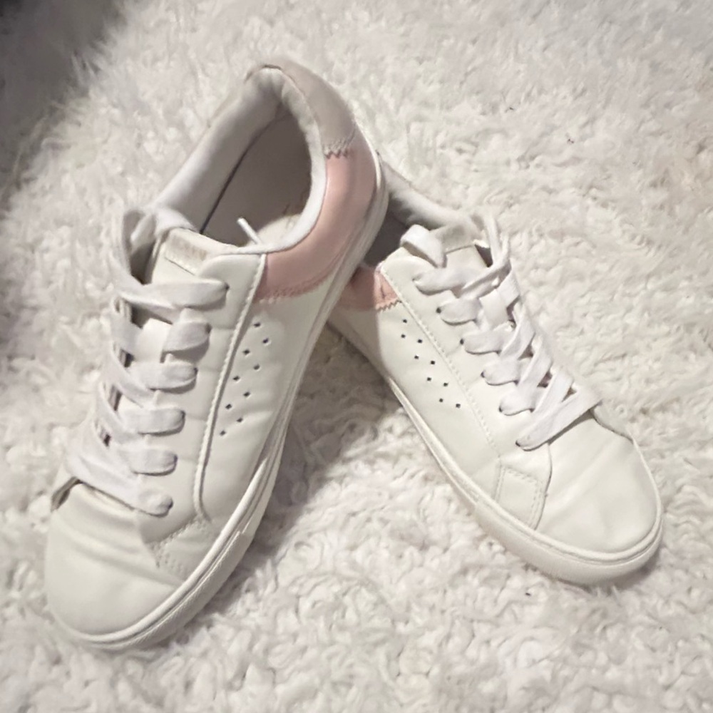 50%offw❤️ JCrew factory Brand Road Trip white pink lace up shoes 6.5